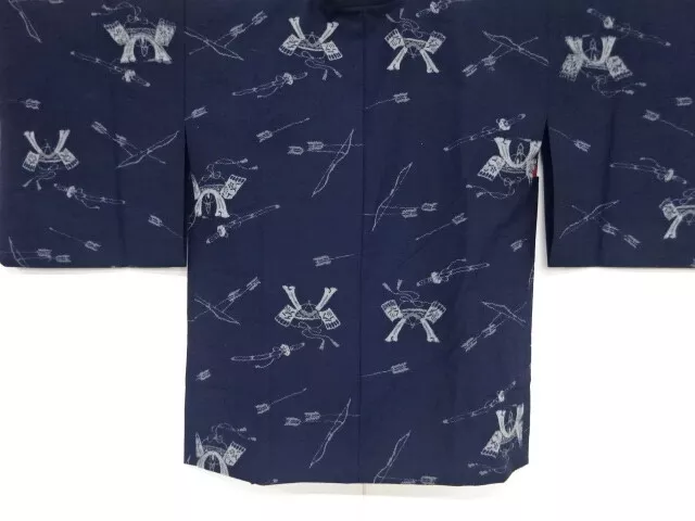 79238# Japanese Kimono / Antique Haori / Woven Armor
