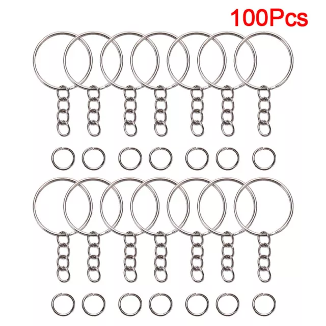 100pcs Keychain Keyring Split Jump Rings Loose Ring Mpib Tr Flo...b