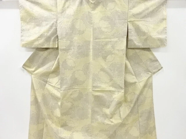 6253217: Japanese Kimono / Antique Hitoe Kimono / Tokamachi Tsumugi / Woven Snow