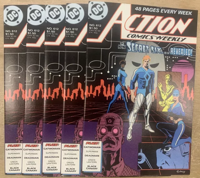 5 LOT ACTION COMICS #612 Mind Games (First full appearance) (1988) VF-NM