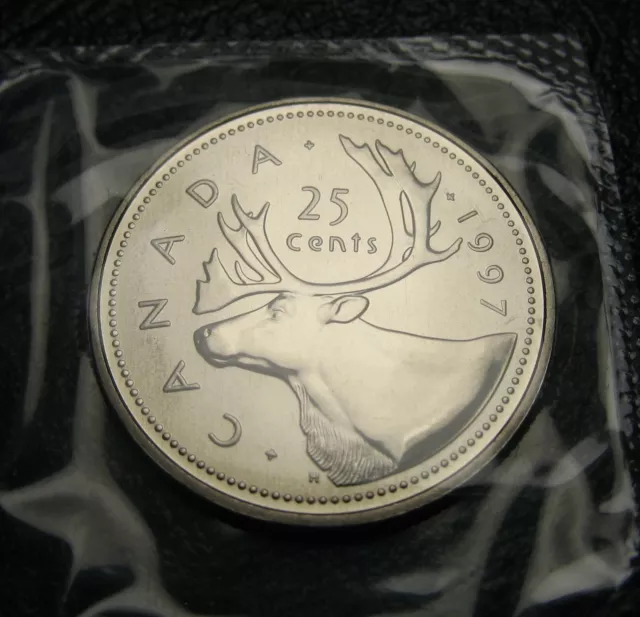 Canada 1997 25-cent Caribou NBU (Proof-Like) Sealed in original cellophane