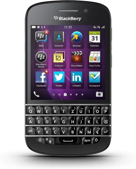 BlackBerry Q10 - 16GB Black (Ohne Simlock) - Smartphone mit QWERTZ-Tastatur