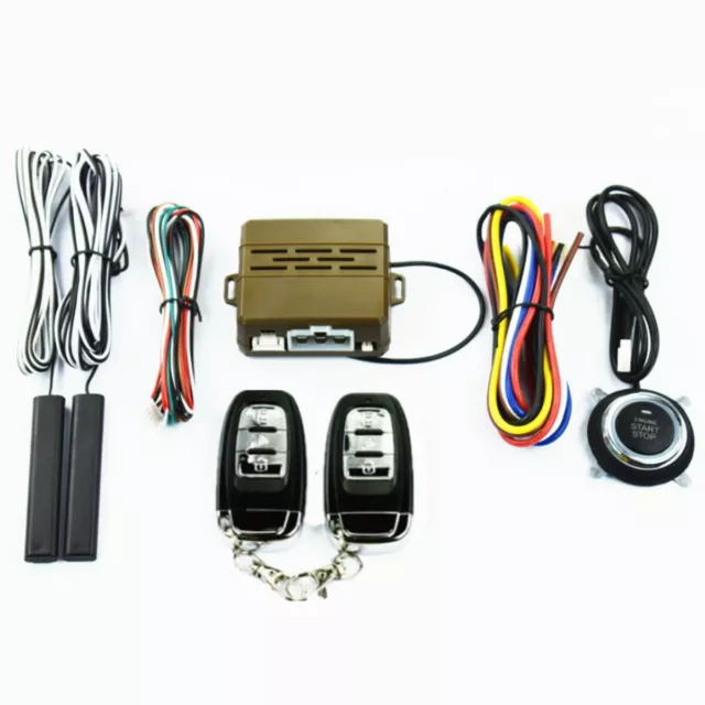 Car Alarm Start Security System Key Passive Keyless Entry Push Button Remote