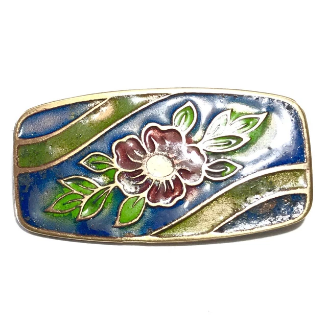 Broche Vintage Ancienne – Dos De Calèche En Émail, Relief, Couleur Or, Modèle 565
