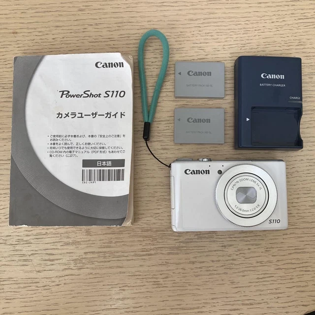 Canon PowerShot S110 (白)バッテリー2個付 Canon PowerShot S110 12.1MP Digital Camera White made in