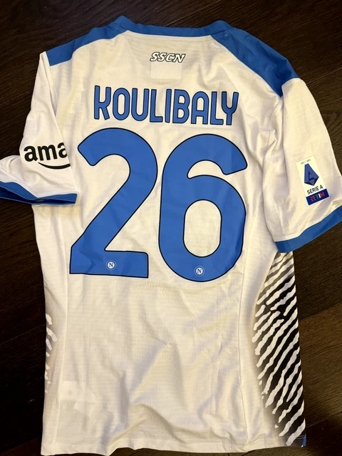 Maillot Naples EA7 Blanc Maradona Koulibaly – Match Issued – 2021 – Taille XL