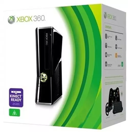 Microsoft Xbox 360 S 4GB (Slim) Video Game Console Black Boxed + GAMES BUNDLE