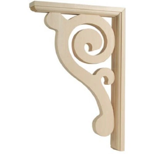 WADDELL MANUFACTURING BR501 8" x 1-1/2" x 11-3/4" Decorative Scroll Bracket