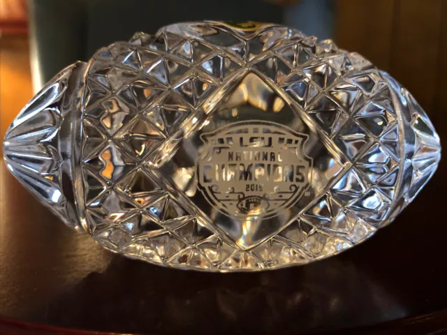 LSU Tigers 2019 National Championship Waterford Crystal Football Joe Burrow