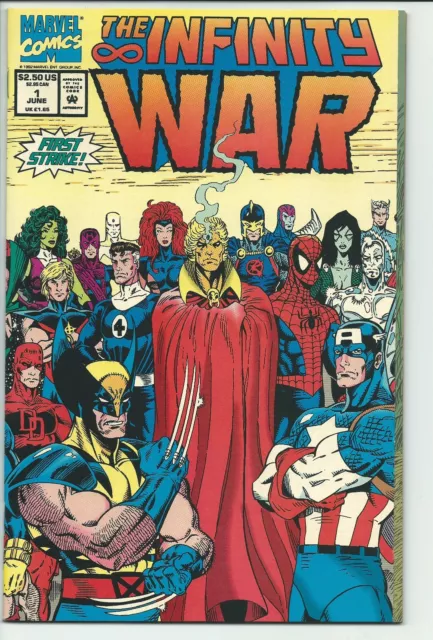 The Infinity War # 1 Marvel Comics 1992 Wraparound Fold-Out Cover