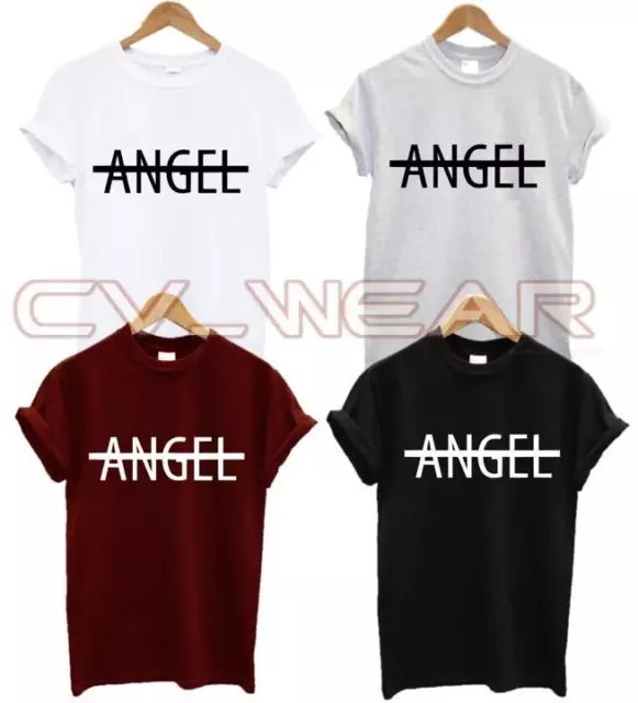 No Angel T Shirt Fashion Tumblr Badgirl Badboy Swag Dope Quote Hipster Nuova Croce