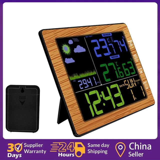 Termometro Digitale Con Igrometro E Sveglia - Orologio Meteorologico Per Interni | Misura Temperatura E Umidità - Foto 3