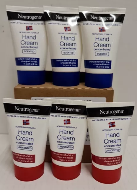 Neutrogena Hand Cream Norwegian Formula 50ml Scented or unscented x 3 0r 6 tubes