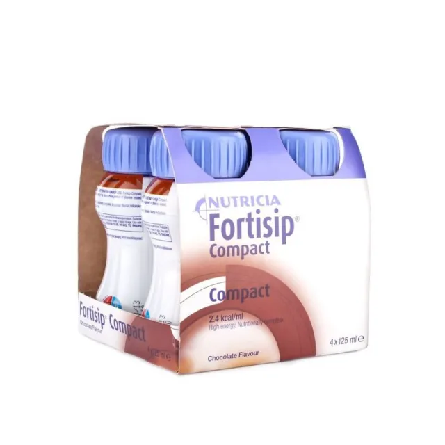 Nutricia Fortisip Compact Protein Shakes Chocolate Flavour 8 X 125mls