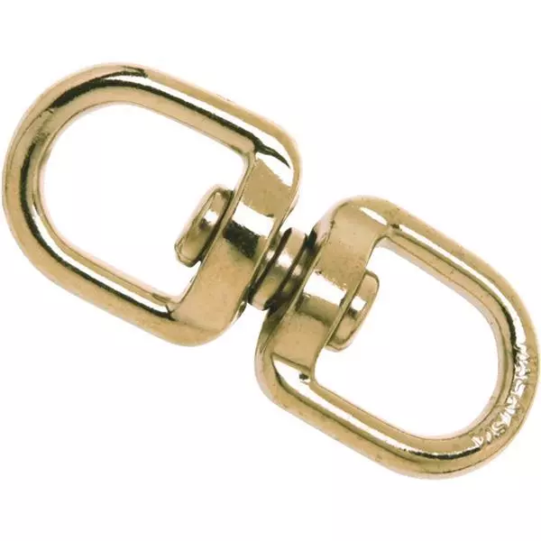 (10)-Forged Steel Nickel Plated 3" Long 3/4" Double End Chain Swivel T7616202
