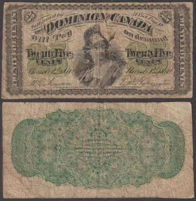 Dominion of Canada, 25 Cents, 1870, VG++, P-8(a)