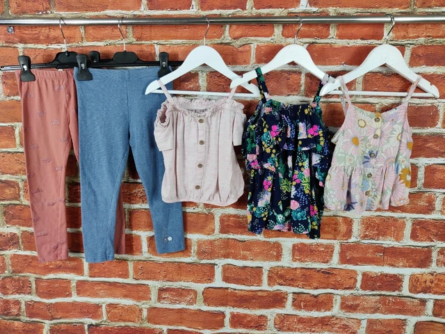 Girls Bundle Age 4-5 Years Next H&M M&S Leggings Summer Floral Tops Kids 110Cm