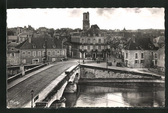 CPA Clamecy, Pont Béthléem et Tour St-Martin
