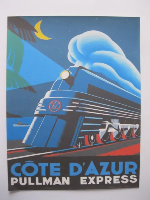 Côte D'azur Pullman Express Reproduction Poster Charles Avalon Cote dazur