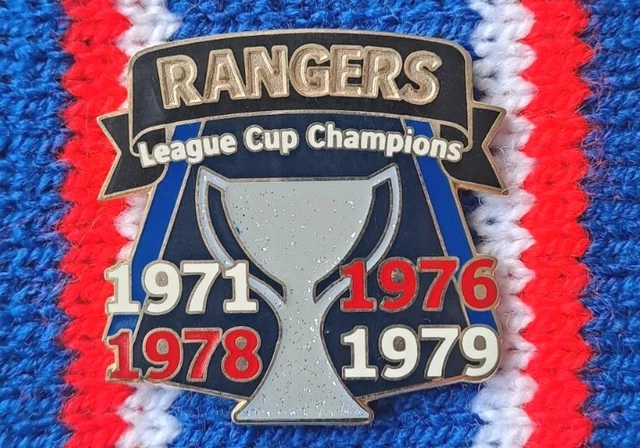 RARE GLASGOW RANGERS 1971 1976 1978 1979 League Cup Danbury Mint Pin ...