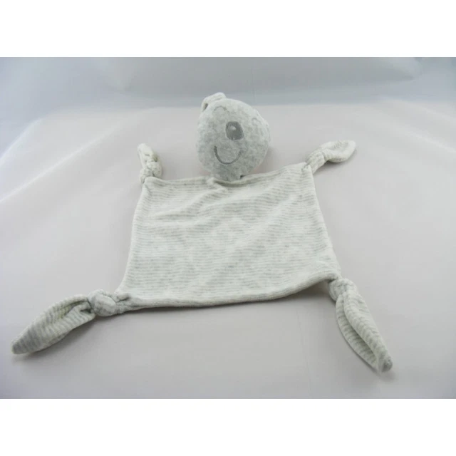 Doudou plat lapin gris rayé AUCHAN - 5599