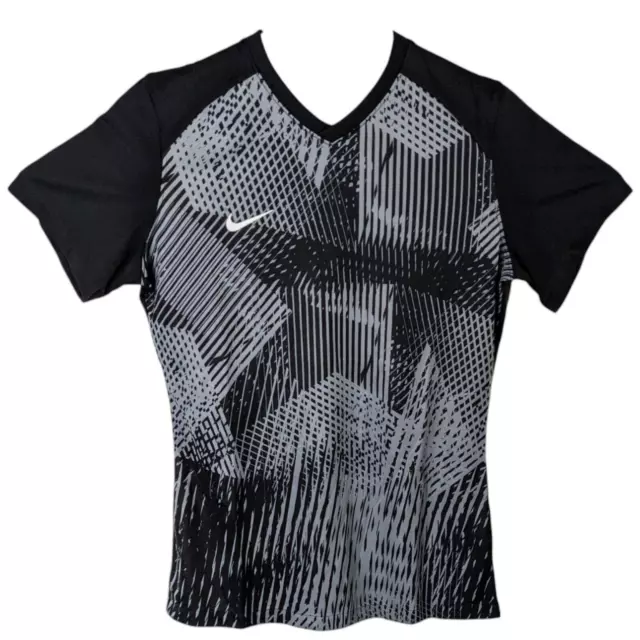 Nike Precision VI Jersey DR0948-010 Shirt Womens Size M Medium Black Gray Shirt