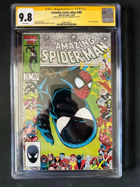 Amazing Spider-Man #282 CGC SS 9.8 Signed & Sketched By Rick Leonardi