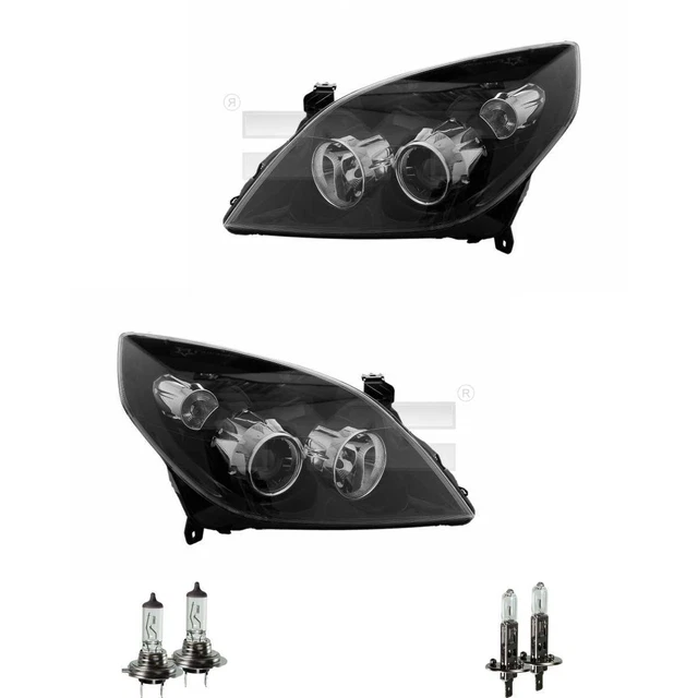 Headlight Set H1/H7 for Vauxhall Vectra C Caravan Signum Incl. Osram Lamp
