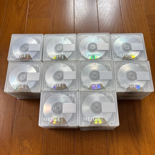 Lot 10 Minidisc Sony Color Collection Série 3 74 Min (3 Neufs, 7 D'occasion)