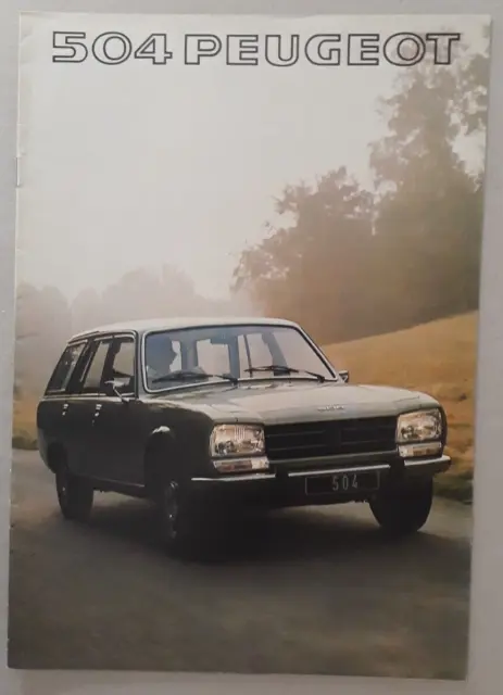 Peugeot 504 Estate Brochure 1977 - L Family GL