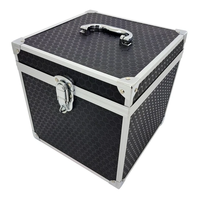 Black Cube Shaped Flight Storage Case Camera Jewellery Make-Up Collectables