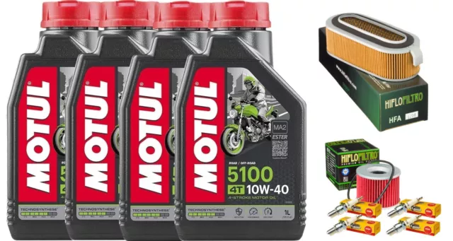 Honda CB 900 1979 1984TAGLIANDO Motul 5100 10W40 Filtre à Air Huile Bougies