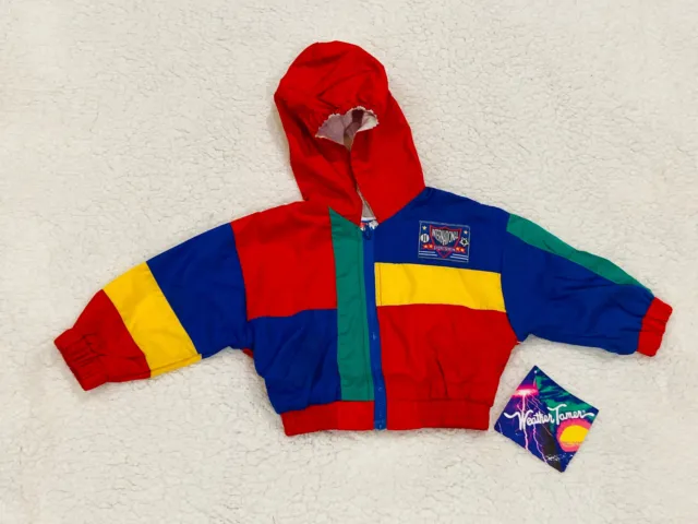 NWT Vintage Weather Tamer Jacket Coat red blue yellow green 18 Months
