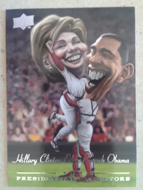 2008 Barack Obama Hillary Clinton Upper Deck Presidential Predictor #PP-7H SSP