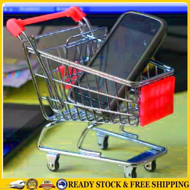 Mini Shopping Cart Wonderful Gift Storage Toy Dollhouse Furniture Accessories NE