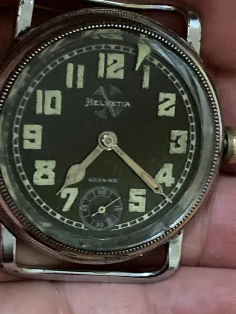 Helvetia Luftwaffe Orologio da pilota seconda guerra mondiale