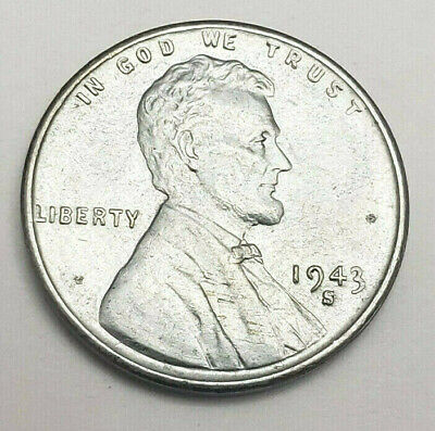 1943 S Lincoln Steel Wheat Cent / Penny *AU - ABOUT UNCIRCULATED* FREE SHIPPING