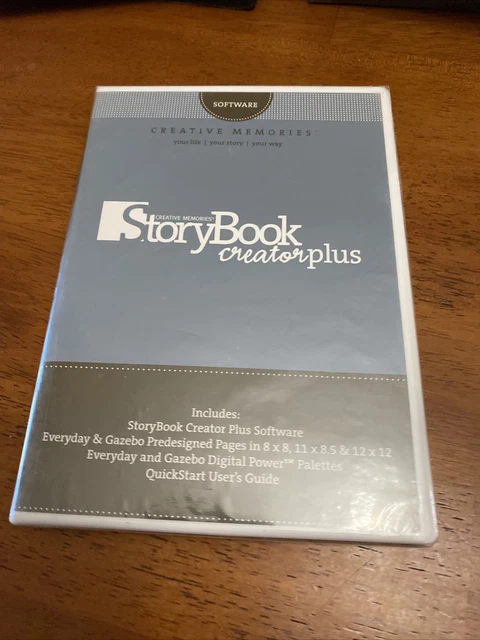 Creative Memories Story Book Creator+ Plus Software Elaboración Foto Chatarra Nuevo