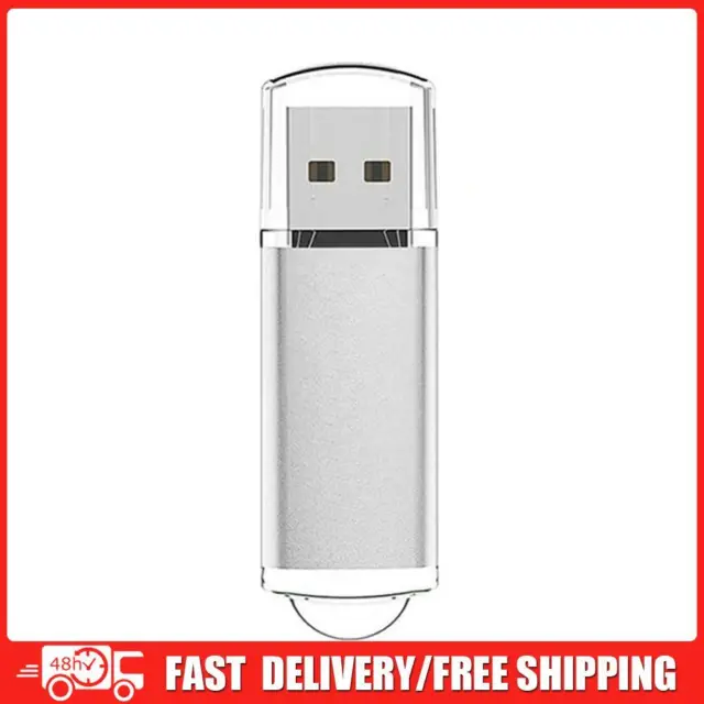 CW10029 High Speed USB 2.0 Flash Drive Clear Cap Thumb Drive (2GB Silver)