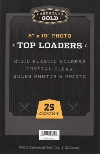 25 8x10 Ultra Premium CBG Pro Topload Toploaders Hard Rigid Photo Holders