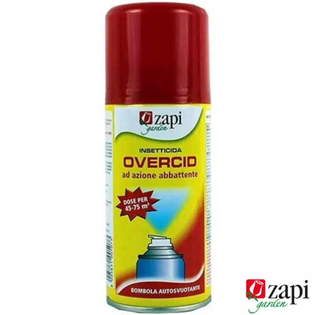 Zapi Overcid INSETTICIDA SPRAY ABBATTENTE per SCARAFAGGI ACARI FORMICHE 150 ml