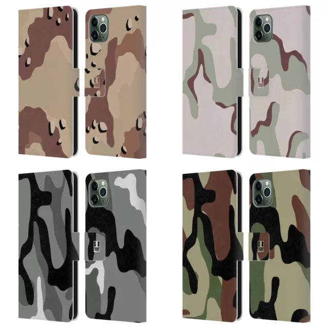 HEAD CASE FANTASIA MILITARE CUSTODIA COVER PORTAFOGLIO IN PELLE PER APPLE iPHONE