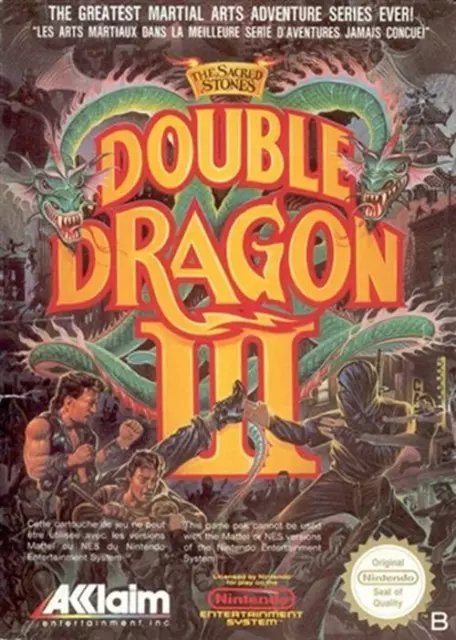 Double Dragon III 3 The Sacred Stones - Nintendo NES Classic Video Game Boxed