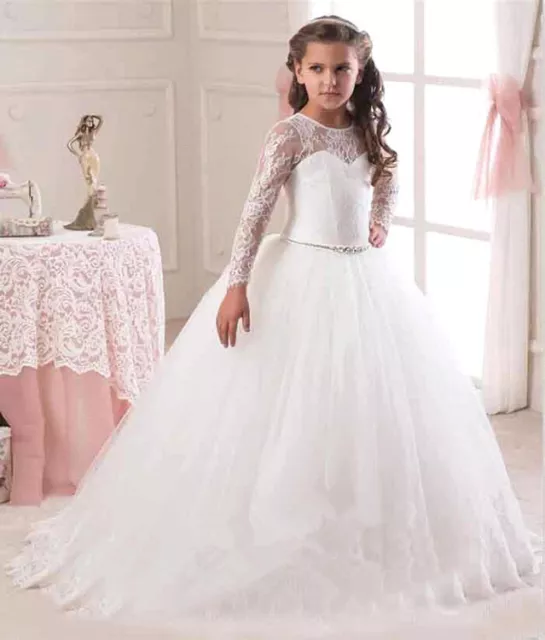4-13 Years Girls Princess Long Dresses Bridesmaid Maxi Dress Wedding Party Gifts