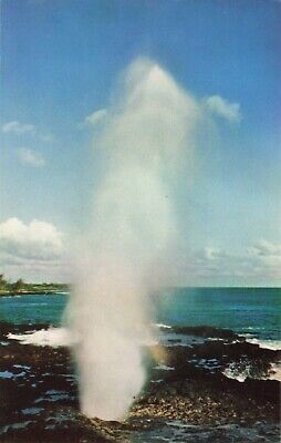 Postcard Spouting Horn Sea Water Geyser Kauai Hawaii HI