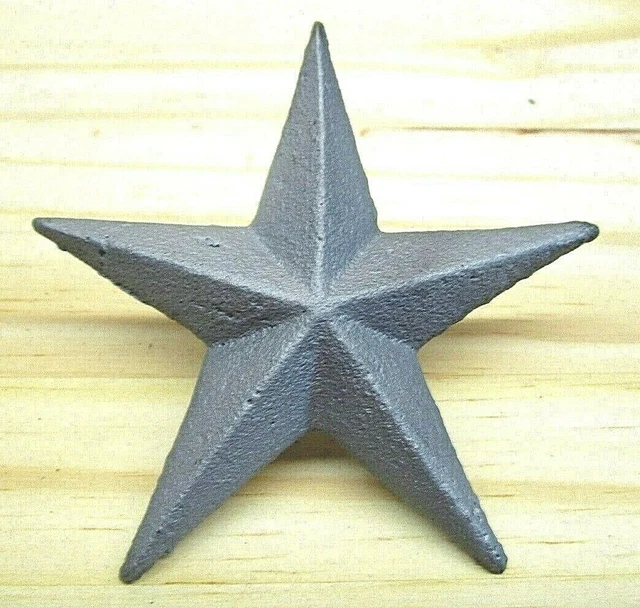 Rustic Nail On Star  5"  Cast Iron, Tacks, Clavos, Pins, Hardware, Doors