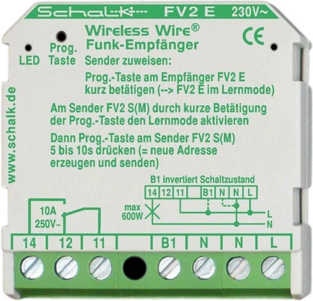 Récepteur radio Schalk FV2 E gris Récepteur radio FV2E09 plastique