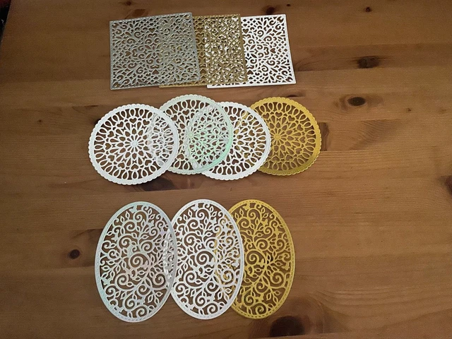 10 verschiedene große ovale, runde, quadratische Bodenstanzschnitte für das Basteln