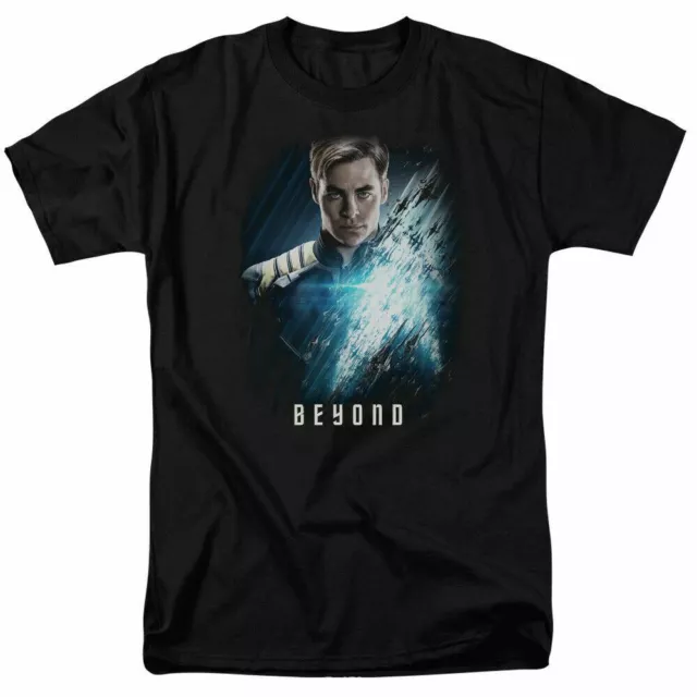 Star Trek Beyond Kirk Poster T Shirt Licensed Sci-Fi Movie Classic Tee Black