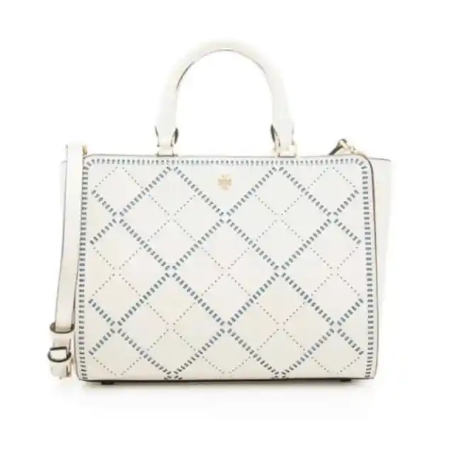 Tory Burch Saffiano Perforated Robinson Limited Edition Tote.